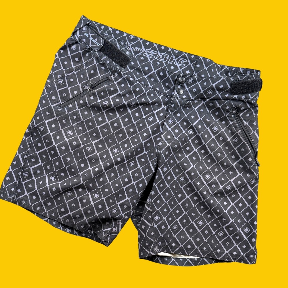 Zoic‎ Mountain Bike Short Men M Black Grey Geometric Navette MTB Trail Cycling